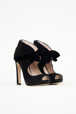 Miu Miu Suede 
Velvet Bow Heel