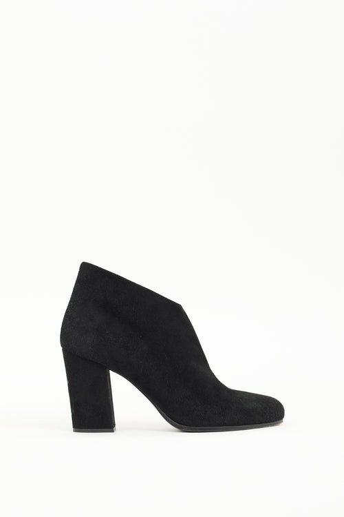 Miu Miu Black Suede Ankle Boot