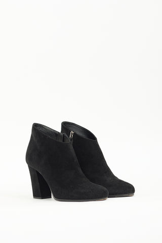 Miu Miu Black Suede Ankle Boot