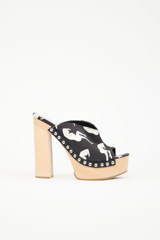 Miu Miu Abstract Printed Mule