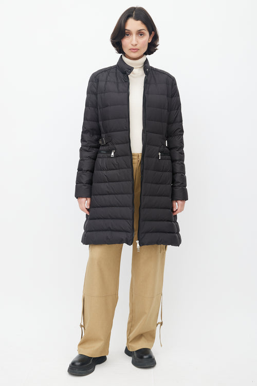 Moncler Black Capucino Down Coat