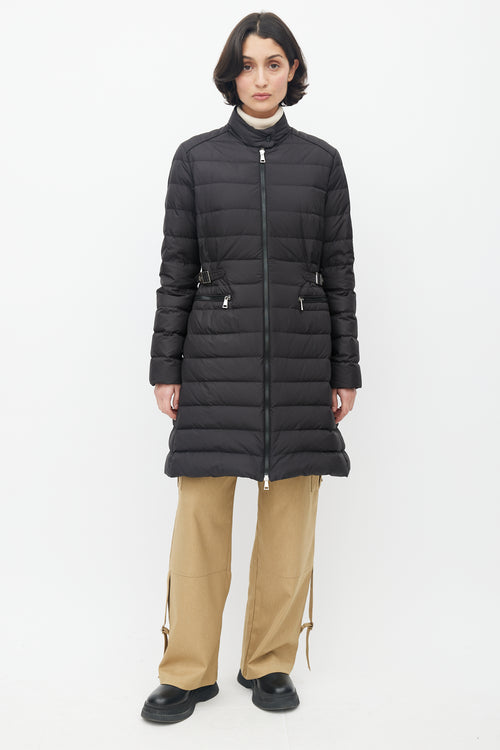 Moncler Black Capucino Down Coat