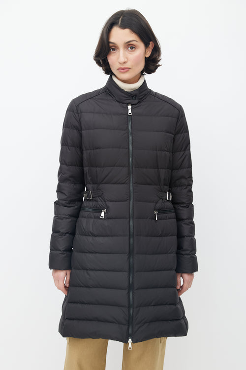 Moncler Black Capucino Down Coat