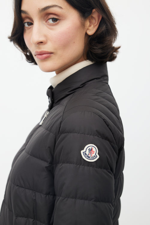 Moncler Black Capucino Down Coat