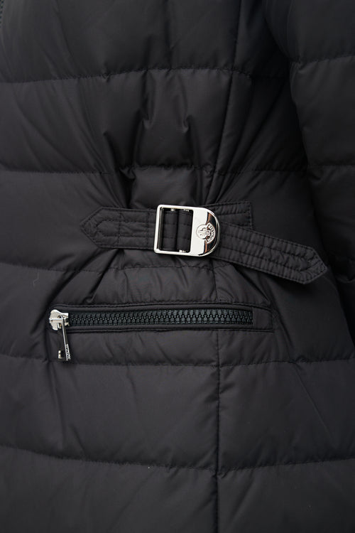 Moncler Black Capucino Down Coat