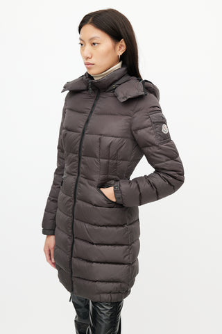 Moncler Black Charpal Long Down Coat