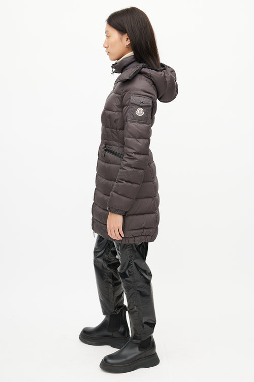 Moncler Black Charpal Long Down Coat