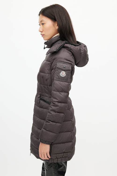 Moncler Black Charpal Long Down Coat