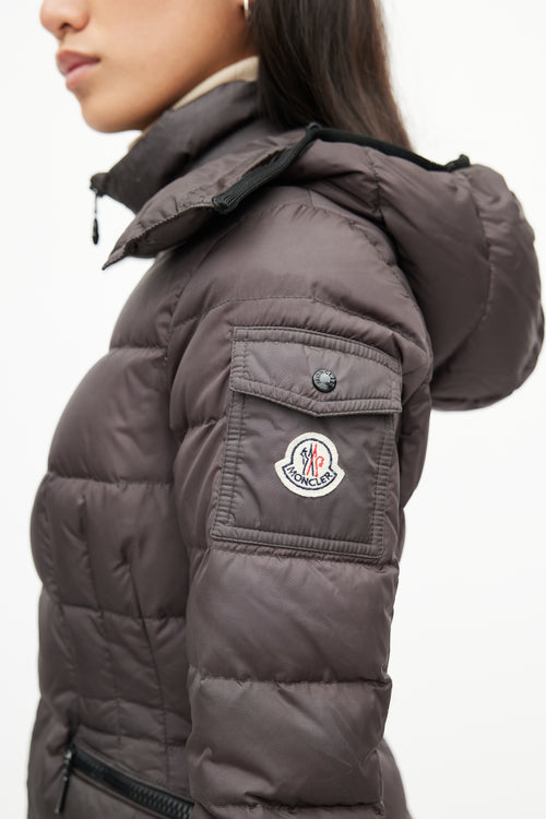 Moncler Black Charpal Long Down Coat