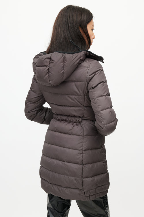 Moncler Black Charpal Long Down Coat