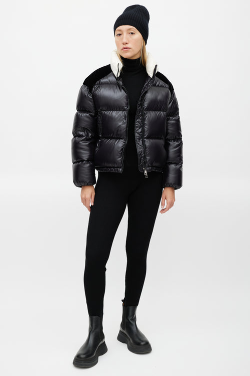 Moncler Black 
Cream Chouelle Down Jacket