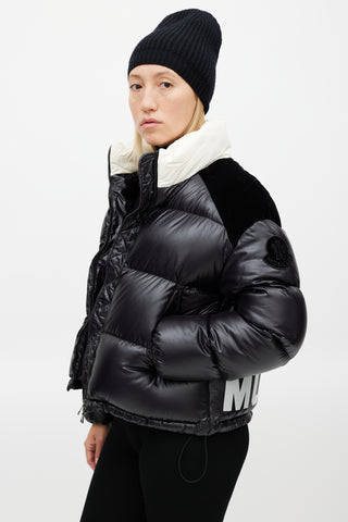 Moncler Black 
Cream Chouelle Down Jacket