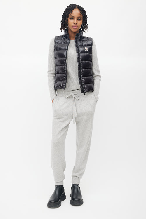 Moncler Black Down Puffer Vest