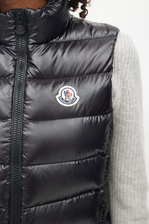 Moncler Black Down Puffer Vest