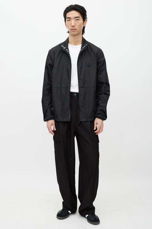 Moncler Black Nylon Zip Up Jacket