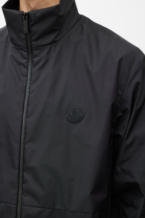 Moncler Black Nylon Zip Up Jacket