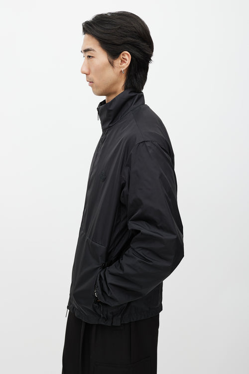 Moncler Black Nylon Zip Up Jacket