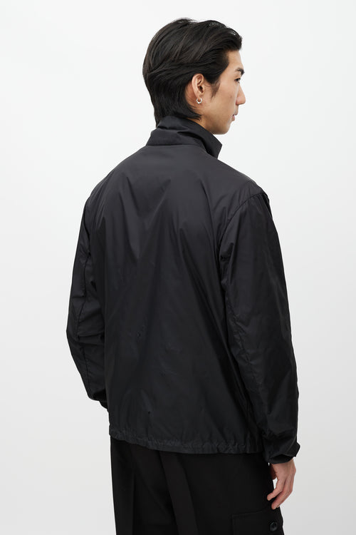 Moncler Black Nylon Zip Up Jacket