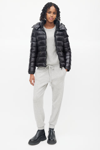 Moncler Black Badyfur Down Puffer Jacket