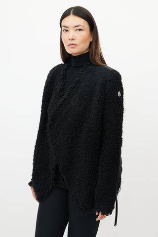 Moncler Black Maglia Down Cardigan