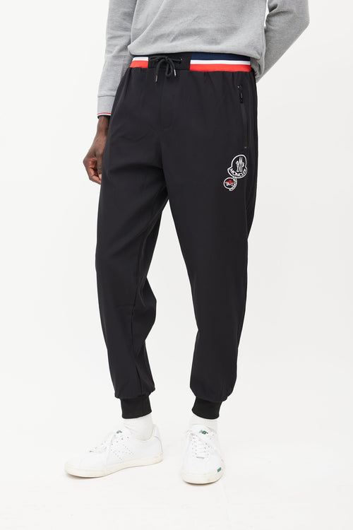 Moncler Black 
Multicolour Striped Jogger