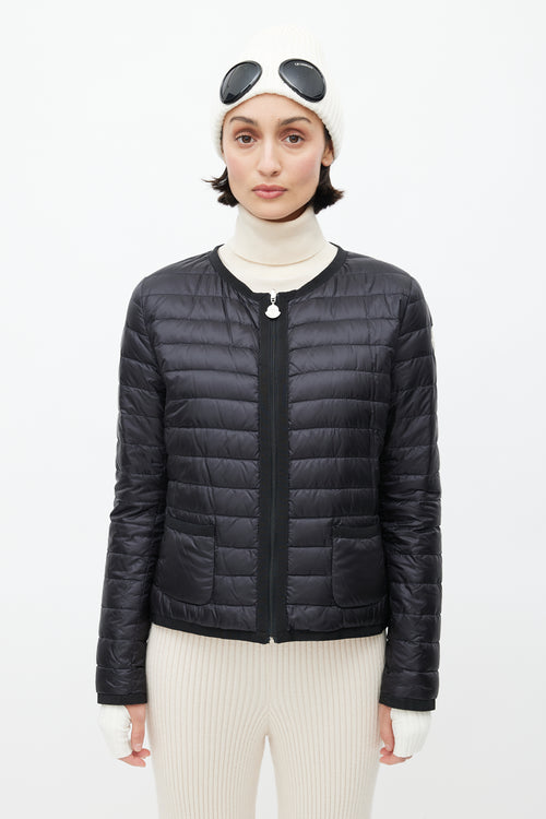 Moncler Black 
White Meil Guibotto Reversible Down Jacket