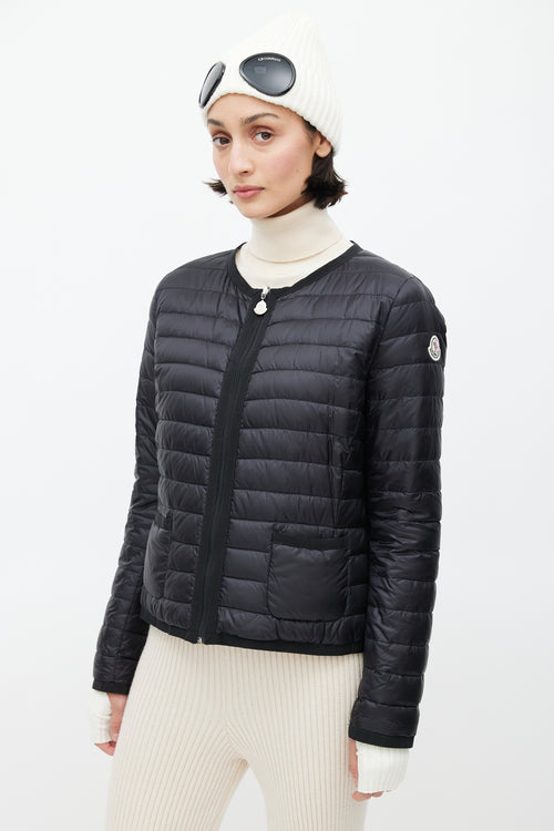 Moncler Black 
White Meil Guibotto Reversible Down Jacket