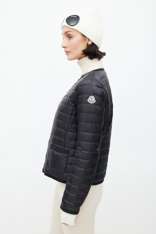 Moncler Black 
White Meil Guibotto Reversible Down Jacket