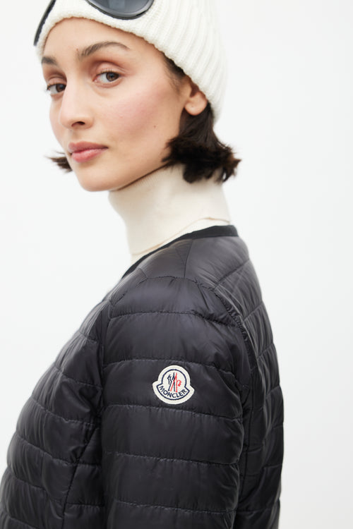 Moncler Black 
White Meil Guibotto Reversible Down Jacket