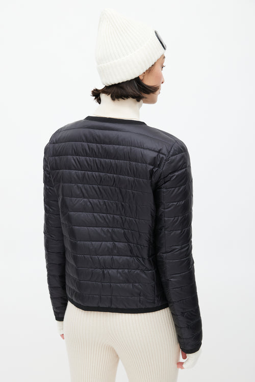 Moncler Black 
White Meil Guibotto Reversible Down Jacket