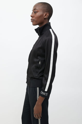 Moncler Black 
White Full Zip Track Jacket