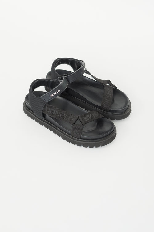 Moncler Black Flavia Strap Sandal