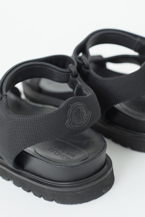 Moncler Black Flavia Strap Sandal