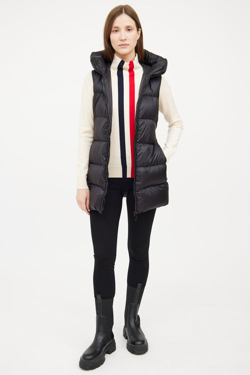 Moncler Black Glykeria Down Vest