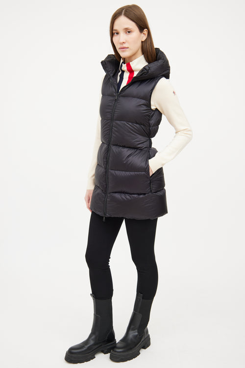 Moncler Black Glykeria Down Vest