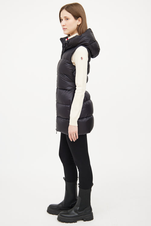 Moncler Black Glykeria Down Vest