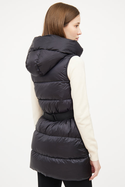 Moncler Black Glykeria Down Vest