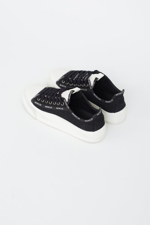 Moncler Black 
White Glissiere Sneaker