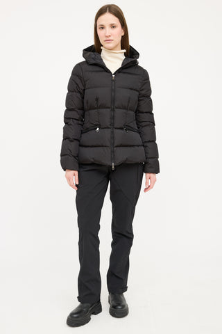 Moncler Black Avoce Hooded Down Jacket