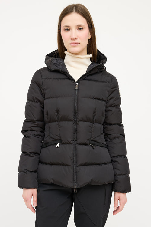 Moncler Black Avoce Hooded Down Jacket