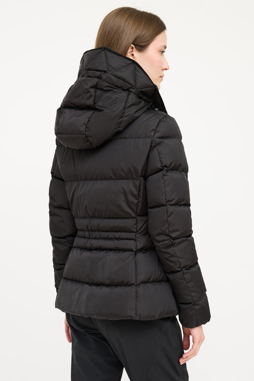 Moncler Black Avoce Hooded Down Jacket