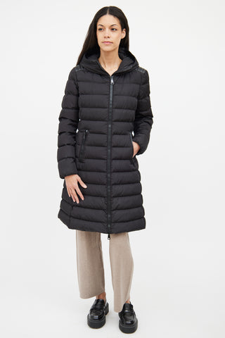 Moncler Black Taleve Mid Length Puffer Jacket