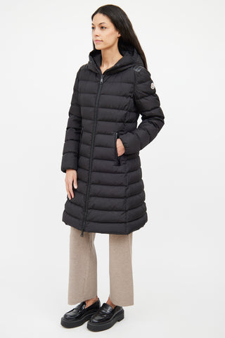 Moncler Black Taleve Mid Length Puffer Jacket