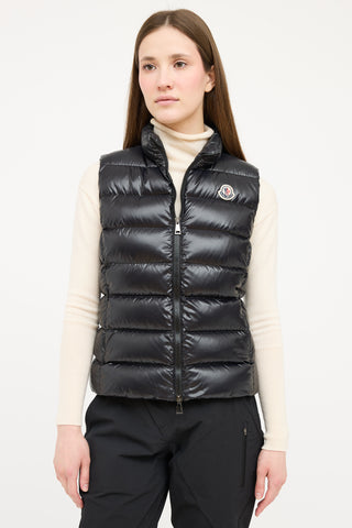 Moncler Black Ghany Down Vest