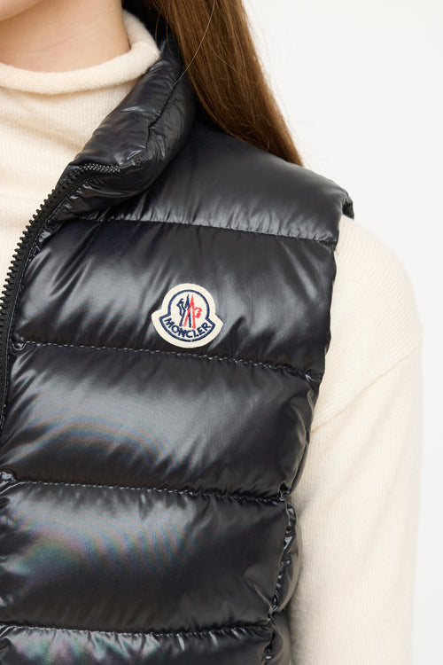 Moncler Black Ghany Down Vest