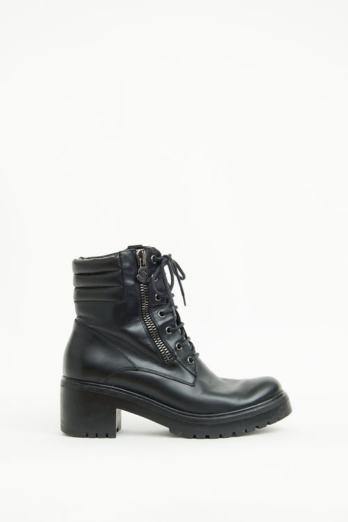 Moncler Black Viviane Platform Combat Boot