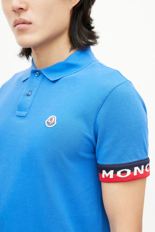 Moncler Blue 
Multicolour Striped Polo