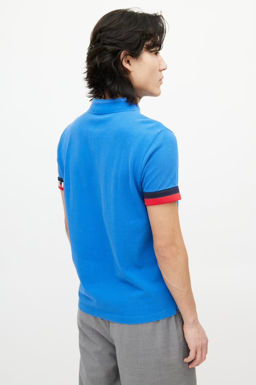 Moncler Blue 
Multicolour Striped Polo