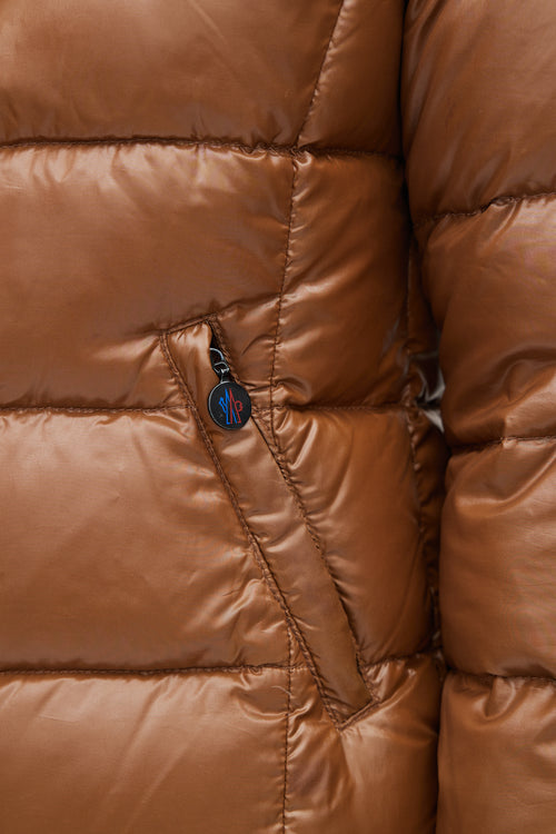 Moncler Brown Claire Quilted Down Jacket