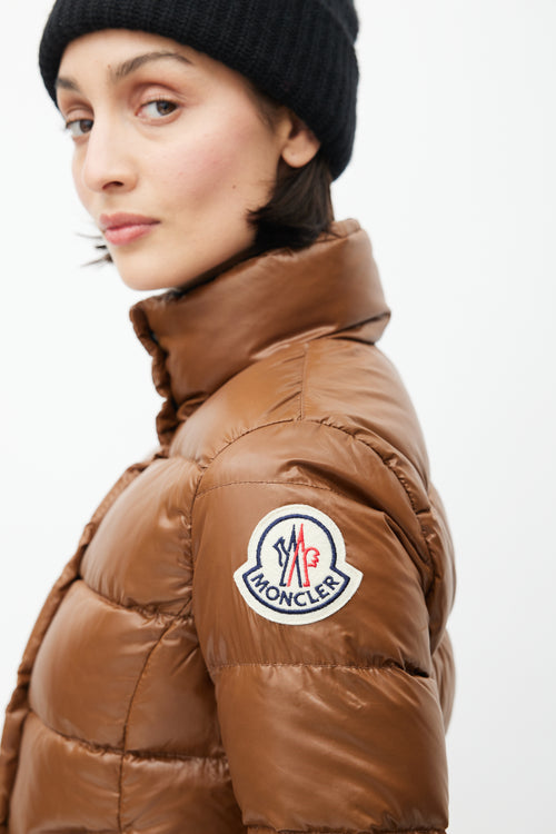 Moncler Brown Claire Quilted Down Jacket